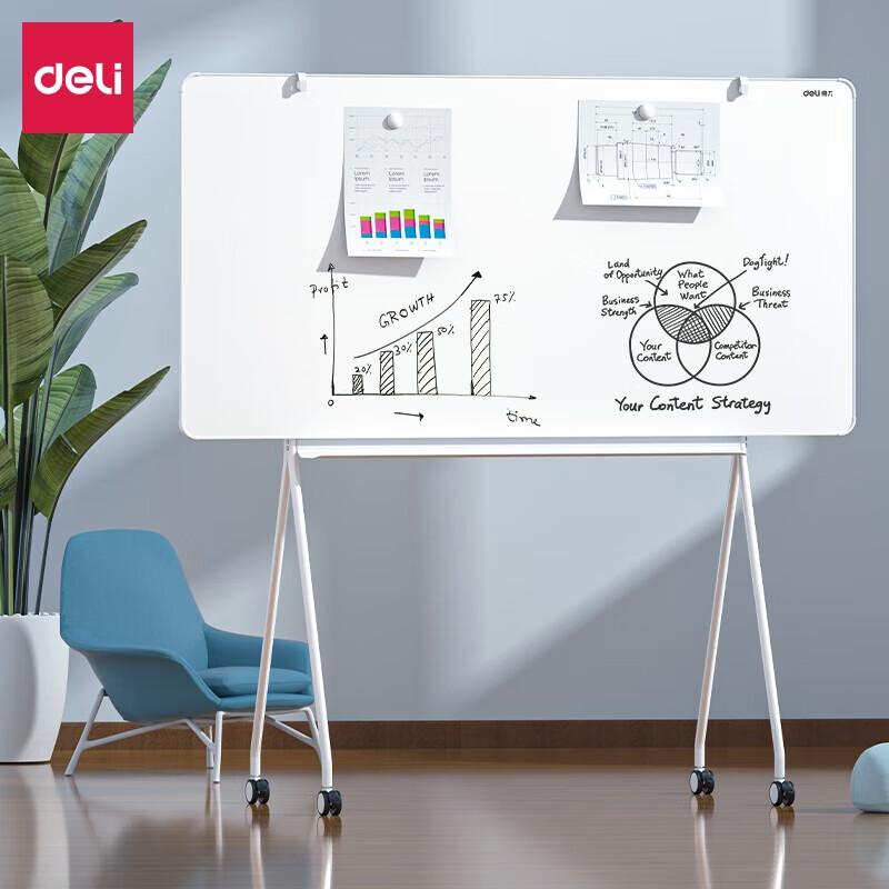 Deli MB716 Narrow Frame A-Frame Standing Whiteboard