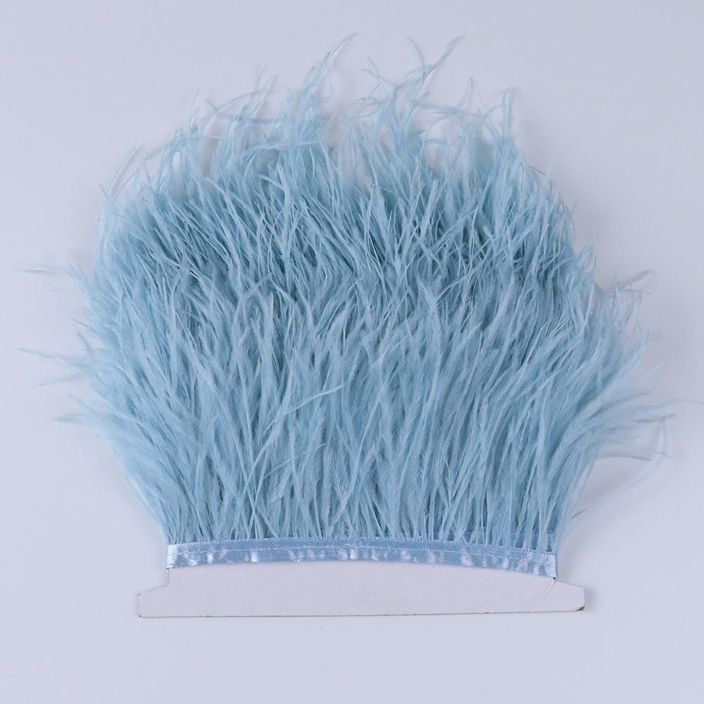 1 Meter Ostrich Feather Trim Trimming Natural Ostrich plumage Fringe Ribbon Lace for Wedding Party Dress Sewing Decoration plume