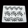 DIY Embossing Plastic Painting Paper Card Layering Stencils Flower