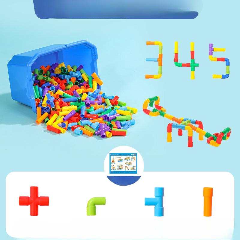 

Сборные игрушки Развивающие многофункциональные вставные игрушки для детского сада Мальчики и девочки Детские игрушки Детские трубчатые строительные блоки
