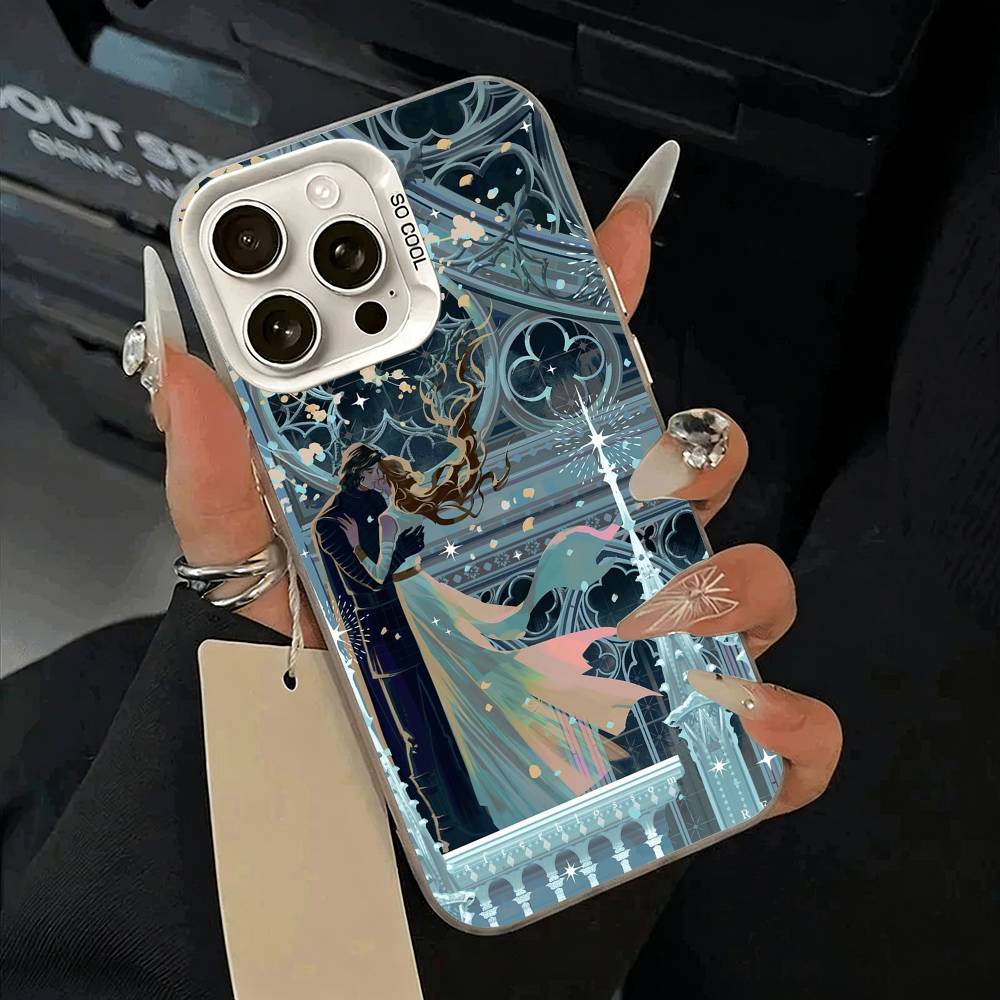 A-Acotar A Court of Mist and Fury Phone Case For iPhone 11 12 13 14 15 16Pro Max Plus White Sliver Phone Cover