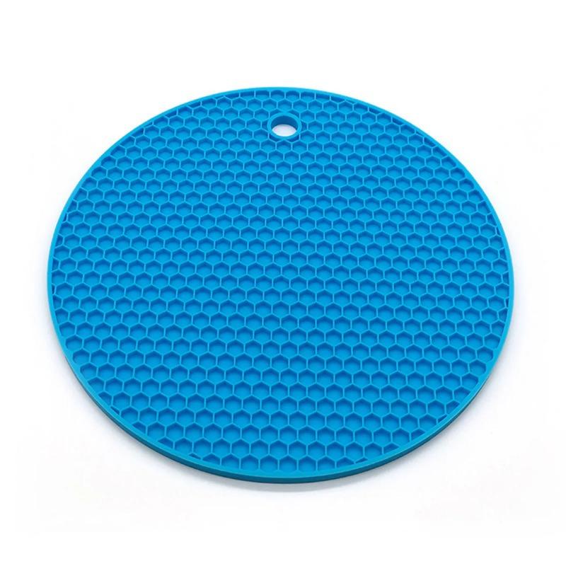 1ks silikonová podložka proti opaření Stojan na hrnce pro domácnost Ochrana kuchyňské desky Tepelně odolná protiskluzová kruhová silikonová podložka