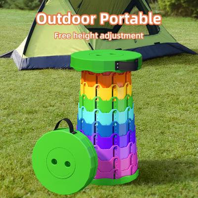 Zasouvací stolička s držadlem pro přenášení Přenosná Výškově nastavitelná Lehká Vysoce odolná Venkovní Kempování Piknik Rybaření Teleskopická Skládací Židle Sedátko