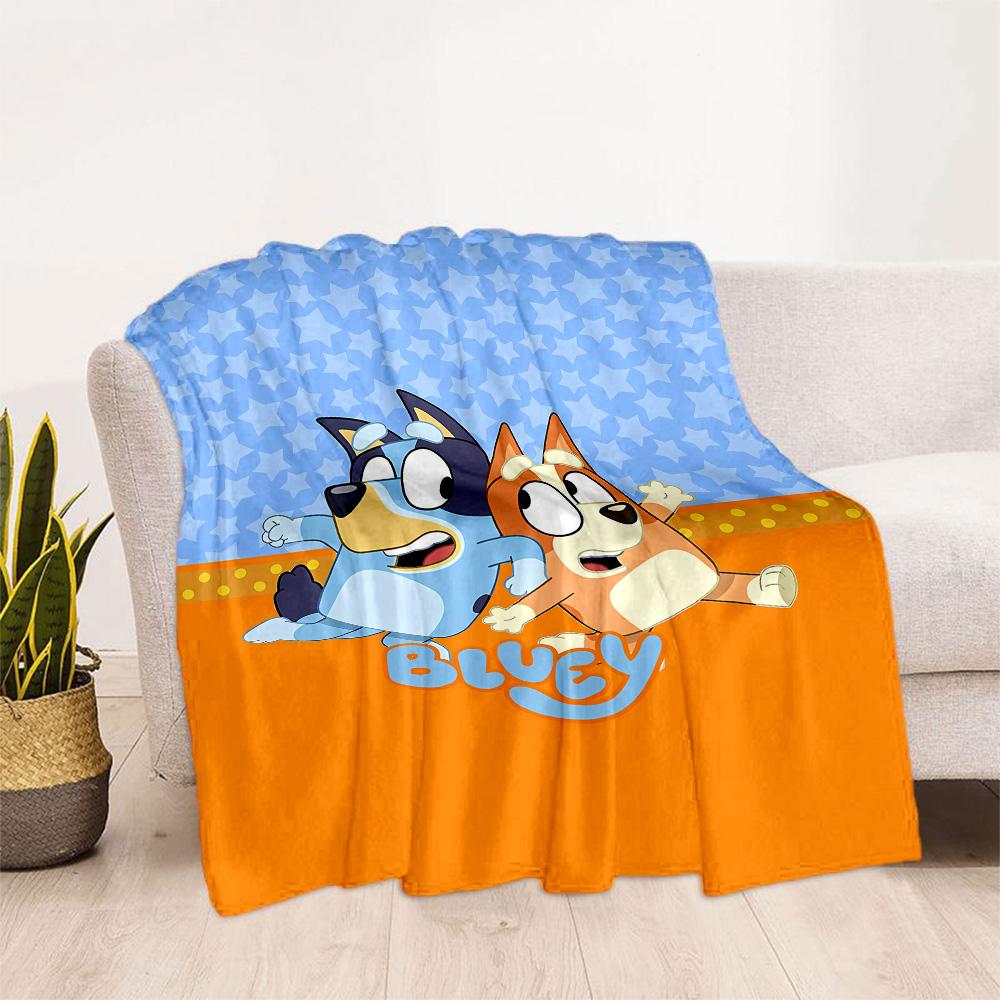 1pc Bluey Bingo Adventure blanket Soft and Warm for Sofa Office Camping Travel Livingroom Great Gift for Friends and Family Comfortable