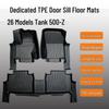 Tank 500-Z Car TPE Floor Mats and Door Sill Protection - Odorless, Eco-friendly Interior Modification Carpet