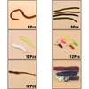 50Pcs/Box Soft Plastic Fishing Lure Kit Worm Shrimp Grub Bionic Silicone Bait Box Set, Freshwater Saltwater Bass Trout Carp