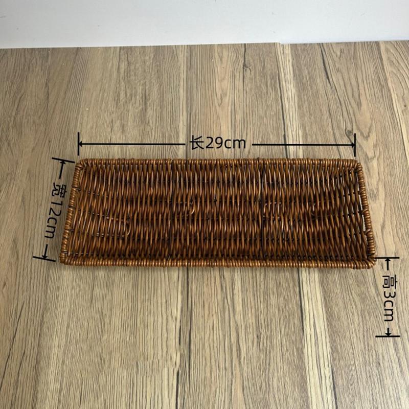 

Breakfast Bread Food Serving Baskets Handwoven Food Plate Serving Display Basket Storage Tray Fruit Vegetable Snack Basket