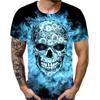 Men's Fashion Casual Loose 3D Cool Printing Round Neck Pullover T-Shirt Top