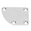 Guitar Neck Plate Aluminum Alloy Curved Instrument Accessory with 4‑Hole for DIY BassSilver