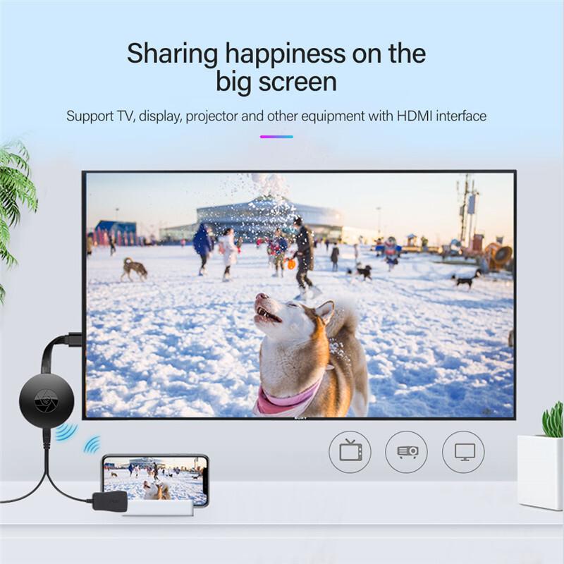 Wireless HDMI-Compatible HD Adapter 1080P Display Dongle Media Streaming Video