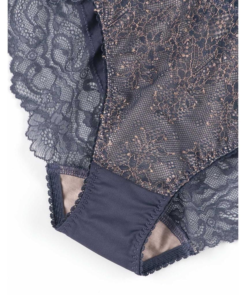 Amphi PYJ177 Shorts Pair with BYJ377 Stretchable Bare Jersey Fabric and Hem Visible Through Women's (KO) - (stylist 4U) - (back) (less Outerwear)