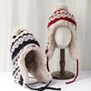 Fashion Retro Lei Feng Hat Women's Warm Autumn and Winter Windproof Versatile Ear Protection Knitted Hat Ski Cap