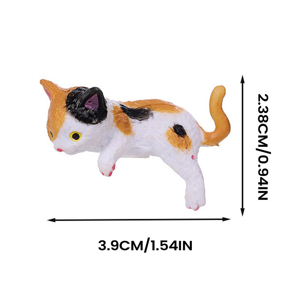 

12-Pieces Realistic Adorable Cat Ornament Mini Cat Figurines Cute Dashboard Car Accessories for Trailer RV Truck Automotive