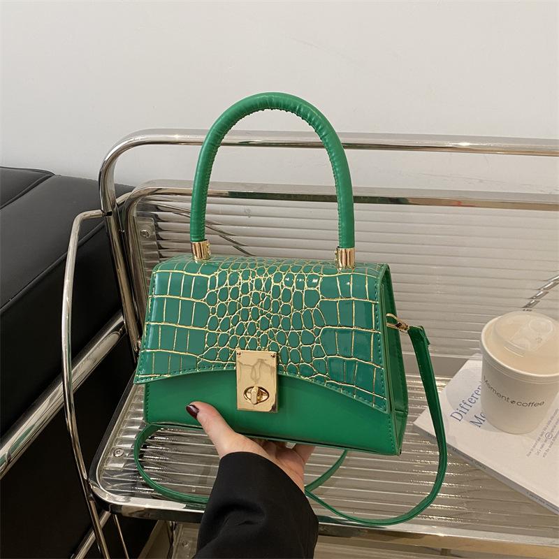 Stone pattern shoulder texture women's bag, simple temperament trend handbag women's fashion shoulder messenger bag