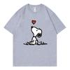Cartoon Anime Women's T-shirt Summer Short-sleeved White T-shirt Top Fashion Couple Outfit