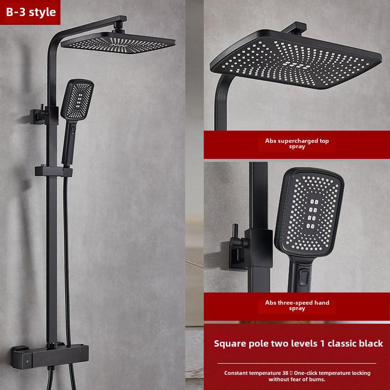 Thermostatic Shower Set with One-Touch Temp Lock & Boost Shower Head