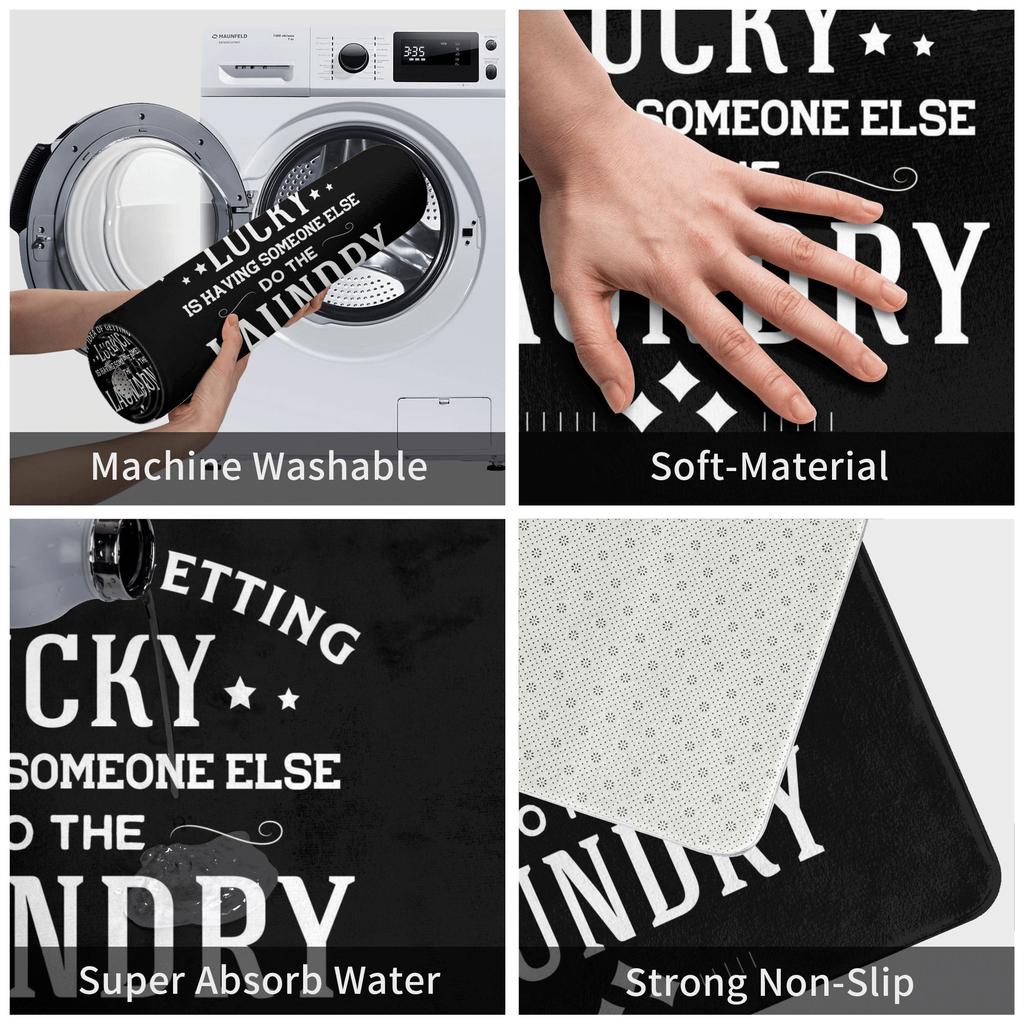Laundry Room Front Door Mat Anti-Slip Indoor Quick Dry Doormat Living Room Entrance Rug Carpet
