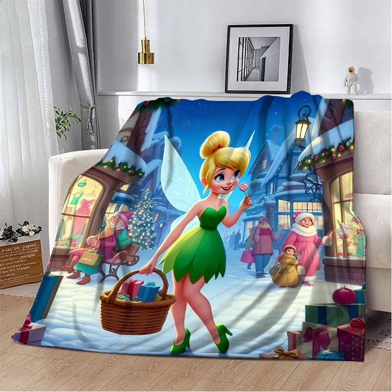 31 Style Disney Tinker Bell Printed Kids Blanket Soft and Warm Bedding for Bed Sofa Outdoor Travel Picnic Cover Blanket Gift Art