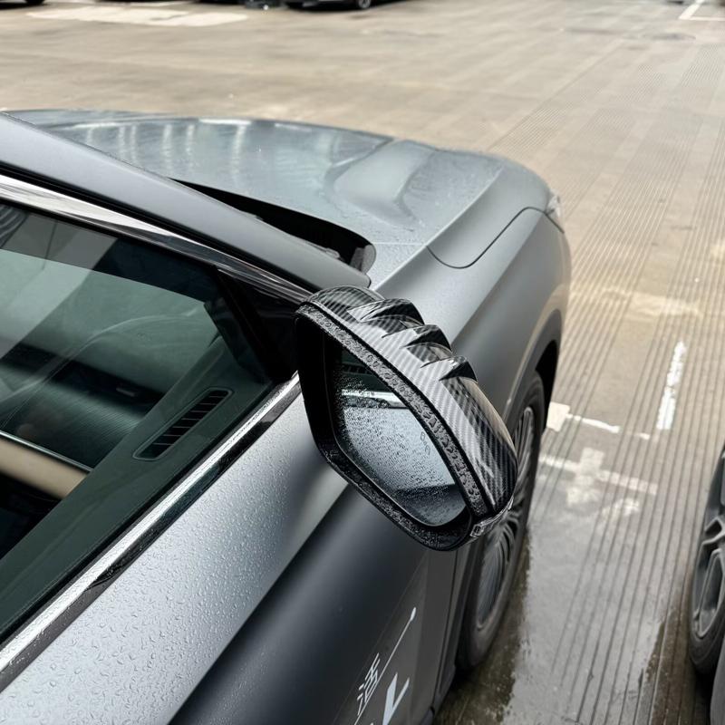 For Omoda C7 2025 2026 Car ABS Carbon Black Rear View Mirror Protection Side Cover Decoration Trim Stickers Auto Accessories