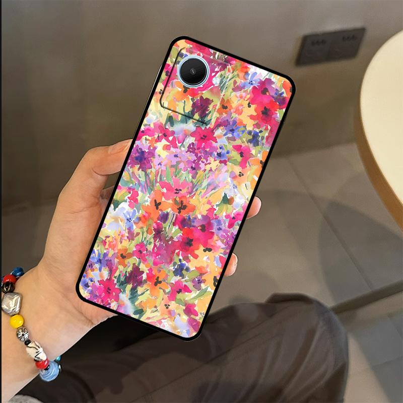 

Colourful Flower Painting Art Case For Realme C63 C61 C55 C51 C53 C25 C65 C67 C71 C75 GT6 GT7 Pro 11 12 13 14 15 Pro Plus Realme 11 Pro