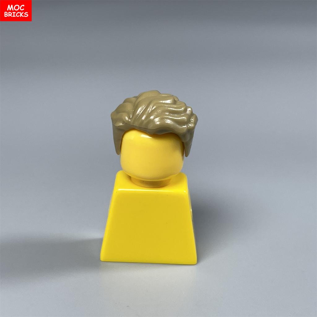 10pcs MOC Bricks Male Boy Hairs 1028 1115 4cm Figure Body Wear Brown Black Compatible with Major Brand Building Blocks Toys