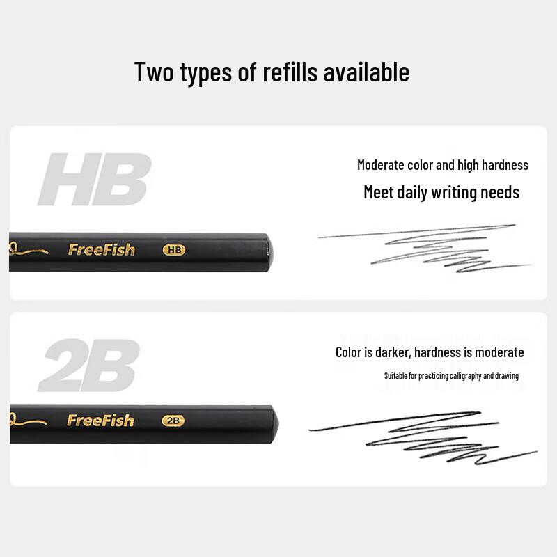 Black Wooden HB Pencils