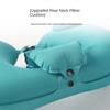 U-Shaped Inflatable Travel Pillow Soft Hand Pressing Press To Inflate Pillow Save Space Portable Neck Support Cushion Car