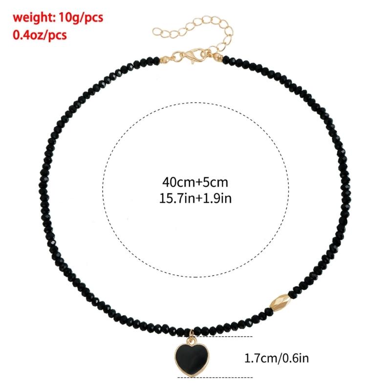 Trendy Alloy Heart Necklace Featuring Drip Oil Designs Portable Skin-Friendly Jewelry for Daily Wear