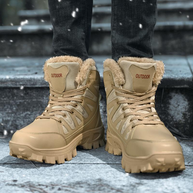 39-48 Plus Size Russian Style Winter Boots Waterproof Outdoor Ankle Boots For Men Snow Boots High Men Footwear