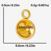 6pcs Simple Geometric Oval Water Droplets Real Gold Plated Stainless Steel Charms For Jewelry Making Supplies DIY Heart Pendant