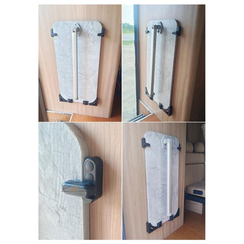 Upgraded Table Board Buckle Plastic Cabinet Lock Secure Installation Trailer Board Lock 360 Degree Support for Supplies