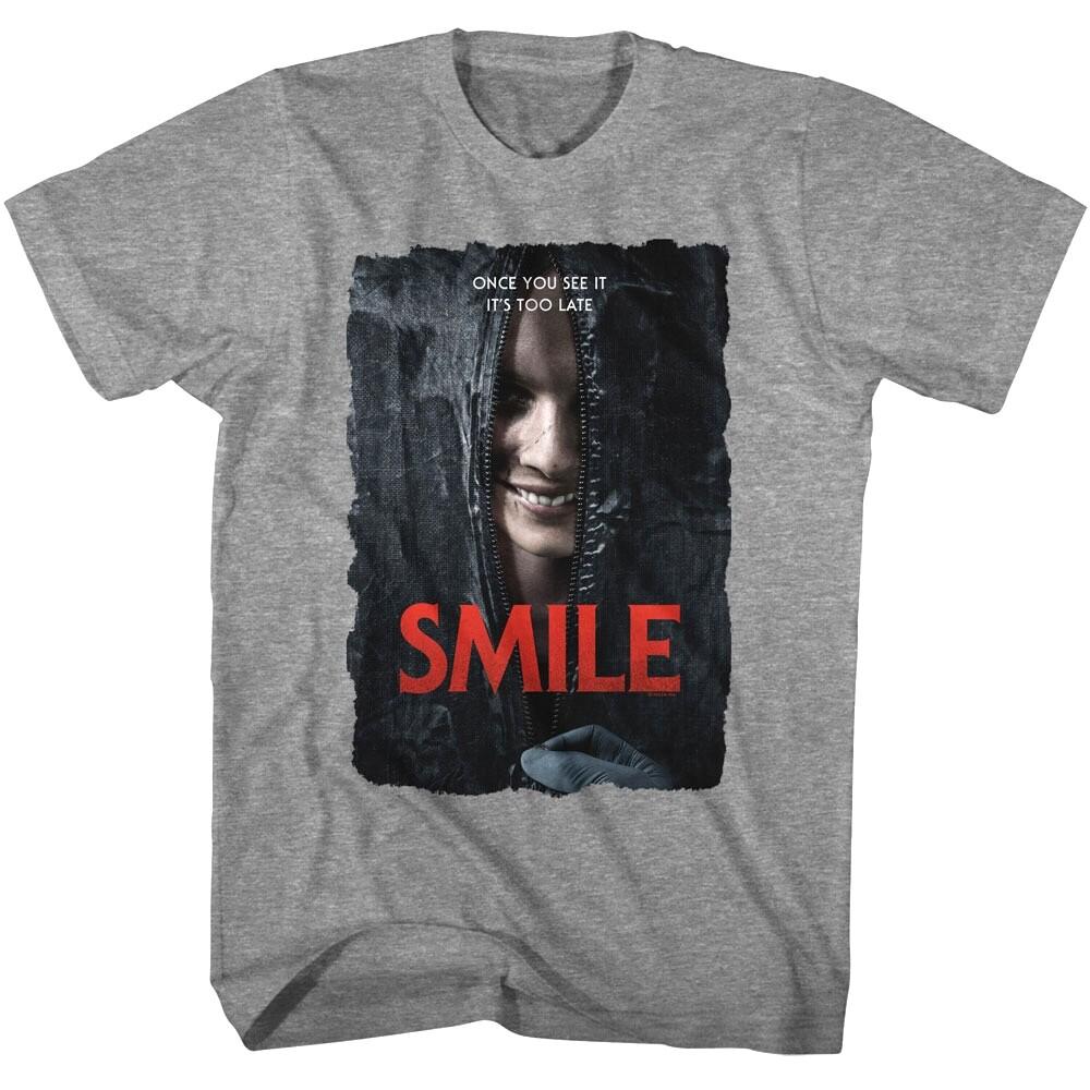 Smile Movie Poster Gray Men T Shirt XL
