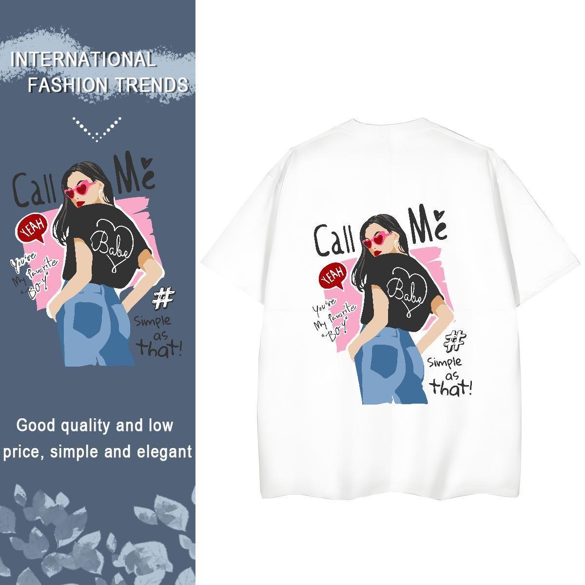 Stylist Womens TShirts  100 Cotton Breathable Sports Streetwear with Cartoon Floral Print  Soft Comfortable Casual Tees XL
