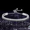 Elegant Zircon Bracelet Simple Bracelet Double Layer Fashionable Jewelry Perfect for Easy Adjustment and Versatile Wear