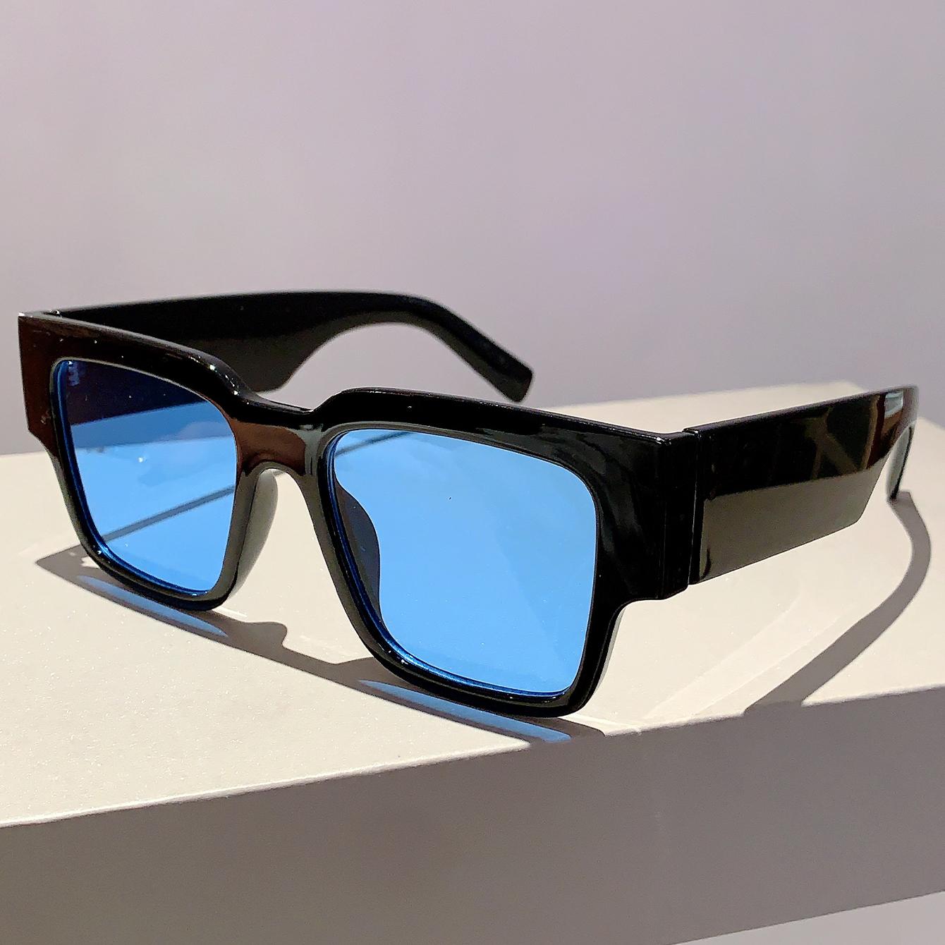 

Простые квадратные солнцезащитные очки Новые стильные винтажные большие женские очки Модный брендовый дизайнер Градиентные оттенки UV400