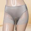 Sexy Satin Shiny Mesh Patchwork Panties Lace Boxer Exotic Crotch Style Underwear Sheer See Through Unisex Underpants