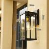 IP65 Waterproof Retro Landscape LED Wall Sconce Aluminum Mounted E27 Glass Light Fixture for Outdoor Use