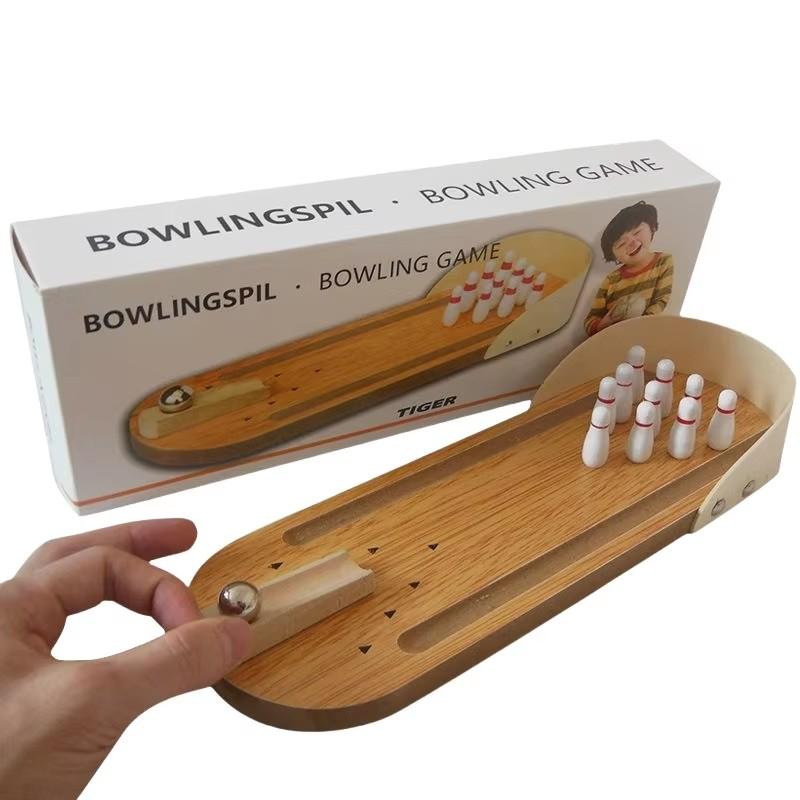 Tabletop Mini Bowling Game Set With 10 Pins Portable Tabletop Bowling Game Desktop Bowling Set For Family Adults Kids