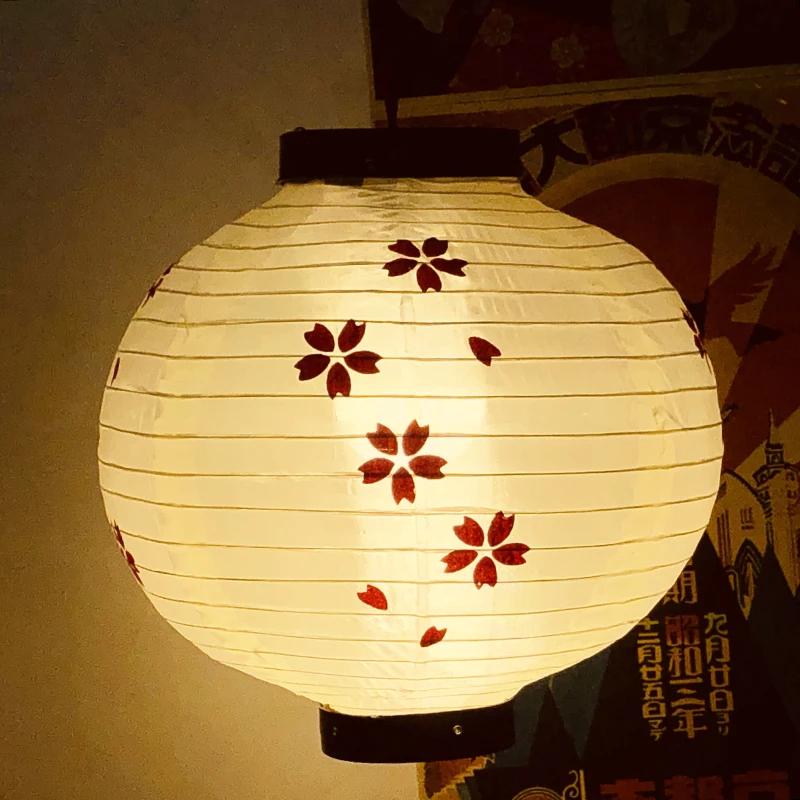 Japanese cloth Lantern Waterproof New Round 30x30CM Hanging Outside Sushi Shop Restaurant Decor flag Ornament Multi Patterns