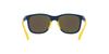 EMPORIO ARMANI Sunglasses EA4184F Matte Blue with Yellow Rubber and Dark Gray Water Mirror Polarized Lenses, Size 49