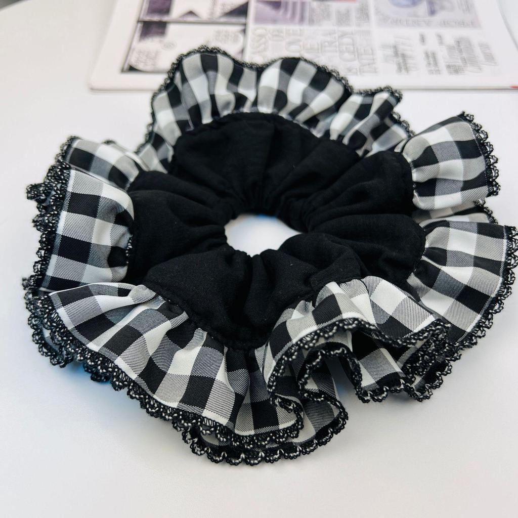 Plaid Korean Ballet Style Scrunchie: High Elasticity Women's Hair Tie, 2025 Edition