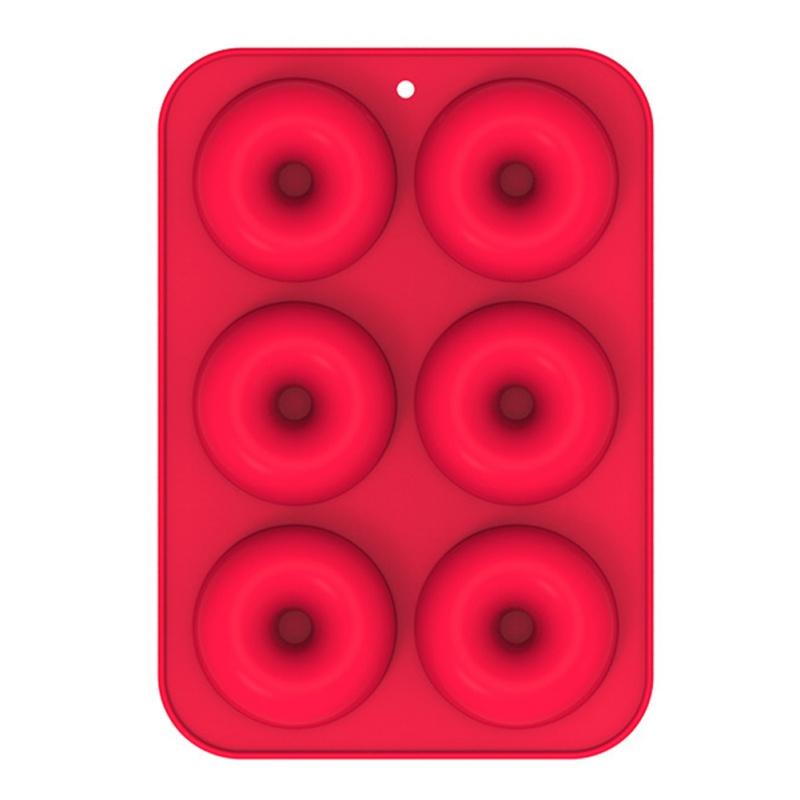 Silicone Doughnut Mold Colorful Soft Dessert Making Tool Snack Cookie Tray Heat-resistant Kitchen Oven Baking Tool Mold