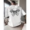 Skull Crossed Wrenches Biker Culture Men's T Shirt Fitness Sports Cotton Tee Casual Oversized Summer Outdoor