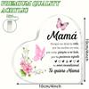 2D Flat Acrylic Decoration Gift Decorations Plaque, Birthday Gift for Mum, Suitable for wall decoration, porch, room, villa, accents Home, Hallway, or