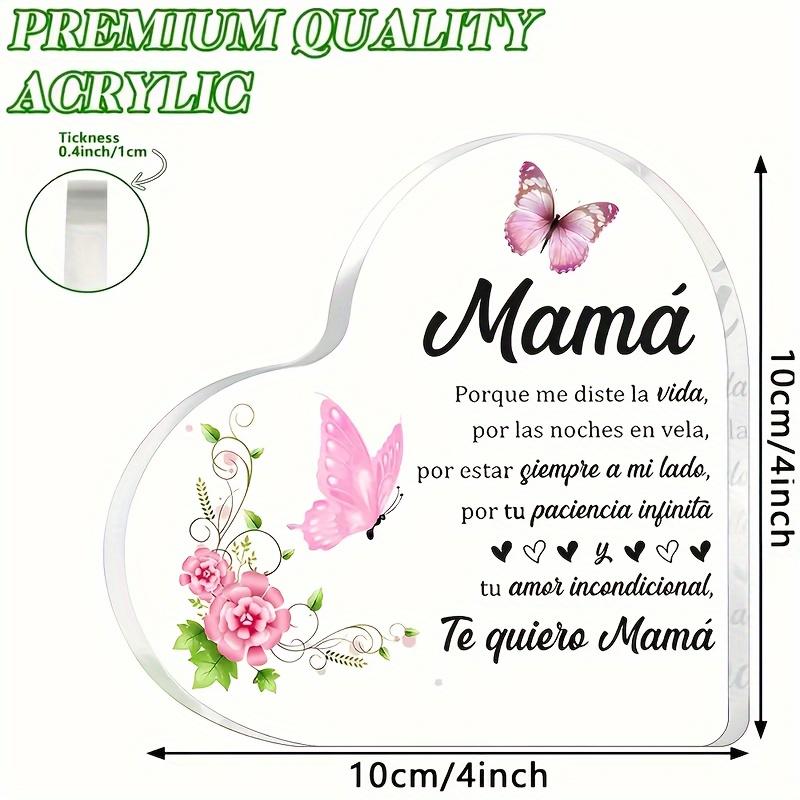 2D Flat Acrylic Decoration Gift Decorations Plaque, Birthday Gift for Mum, Suitable for wall decoration, porch, room, villa, accents Home, Hallway, or