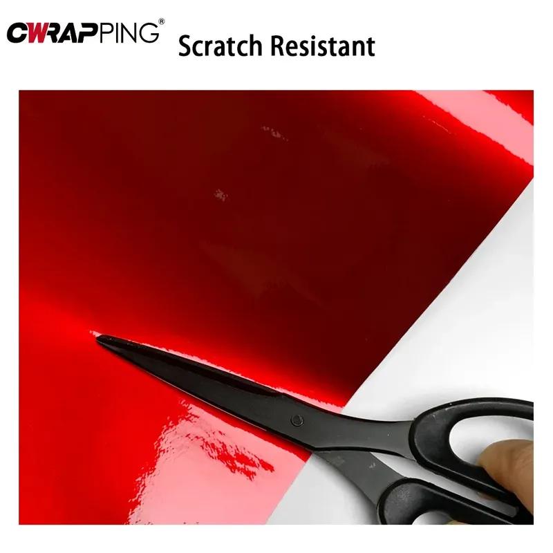 Car Stickers Auroral Red Vinyl Wrap Film Waterproof Glossy Film Scratch Resistant Auto Body Decoration Tunning Car Accessories