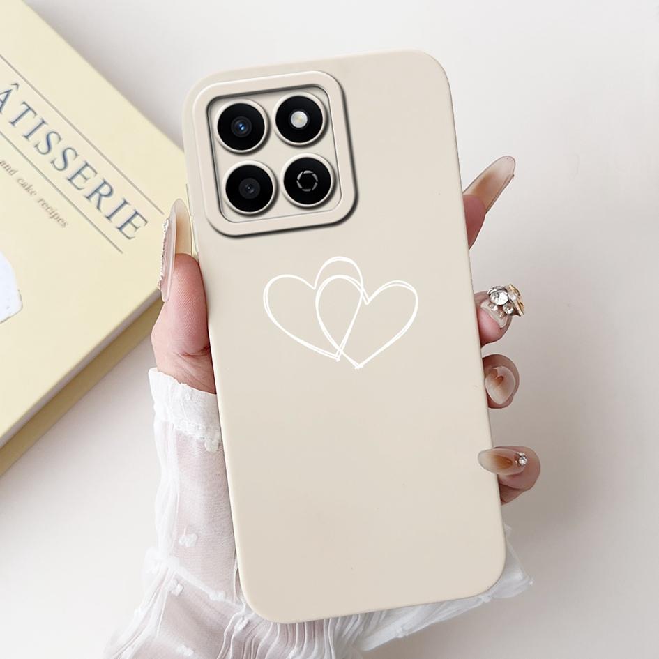 For Honor X7c 4G Case ALT-LX2 Shockproof Cover Sweet Girls Love Heart Soft Liquid Silicone Phone Cases For Honor 200 Smart Coque