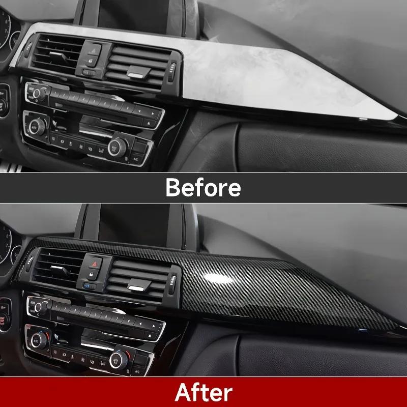 Carbon Fiber Pattern ABS Center Console Panel Trim Cover for BMW 3GT F34 2013-2019 Fits 3 4 Series F30 F33 F36