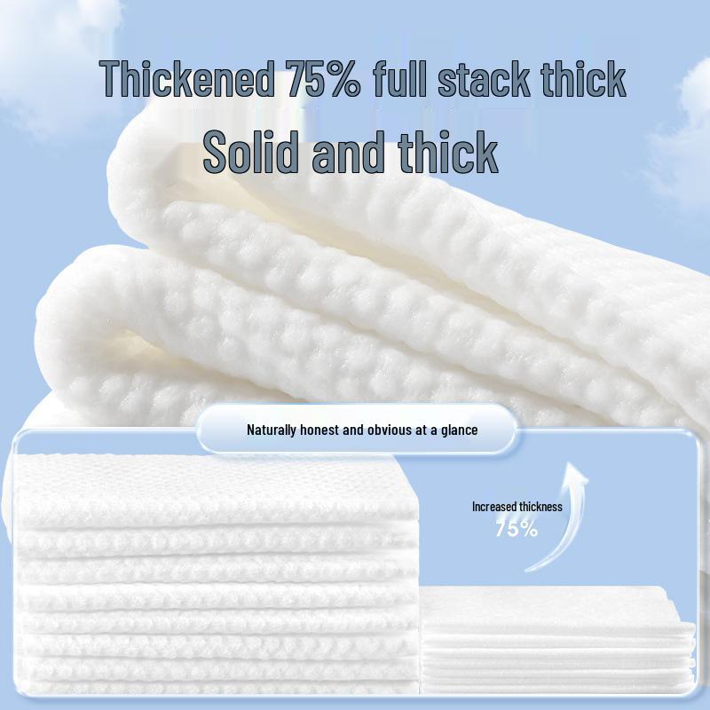 Jianmei Chuangyan Enlarged Disposable Facial Wipes, Thickened & Lint-Free with Soft Pearl Texture, Pull-Out Design for Cleansing.