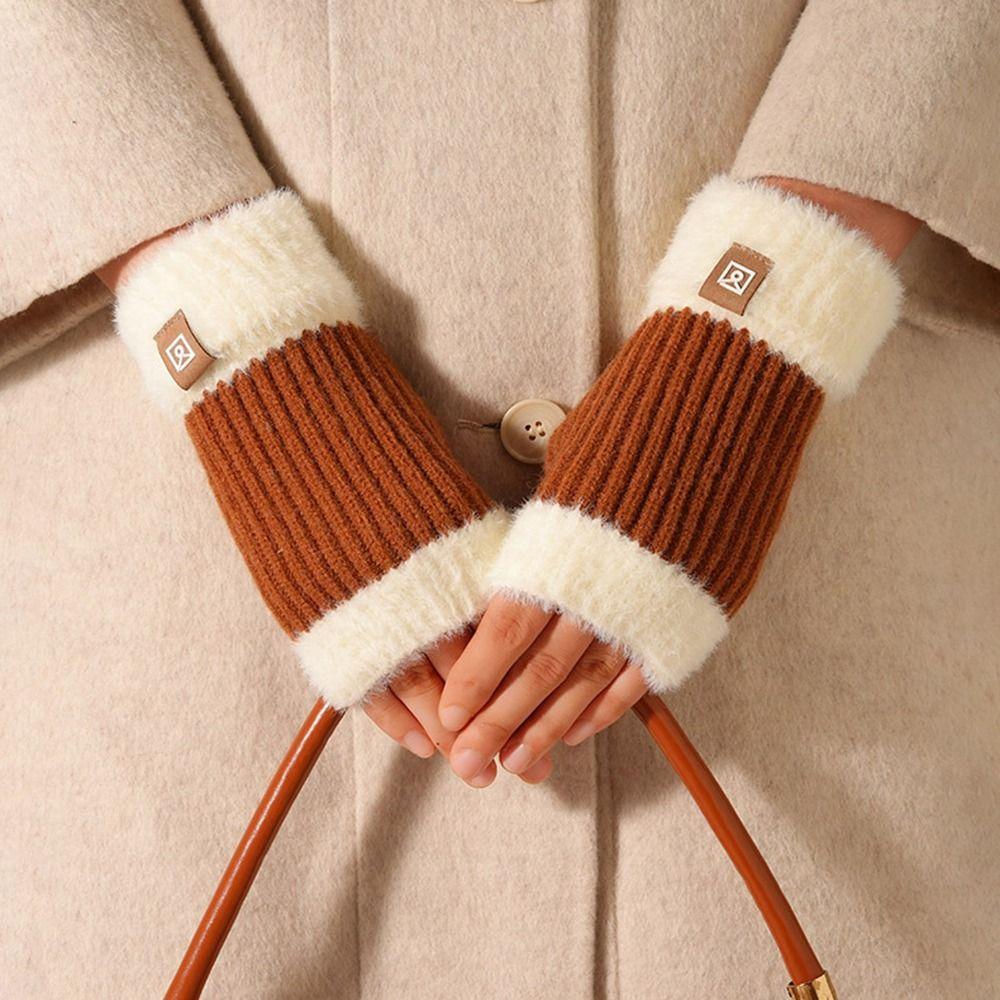1pair Plush Women's Winter Gloves Touchscreen Thermal Gloves New Handwear Outdoor Cycling